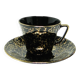 Ensemble tasse et soucoupe Ira, moderne du milieu du siècle, porcelaine, Chodzież, Pologne, années 1970.