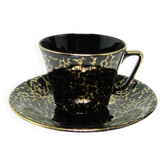 Ensemble tasse et soucoupe Ira, moderne du milieu du siècle, porcelaine, Chodzież, Pologne, années 1970.