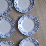 Set of 9 Dux Boch blue dessert plates, 1960