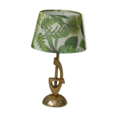 Table lamp, base with a design form brass, vintage 1960