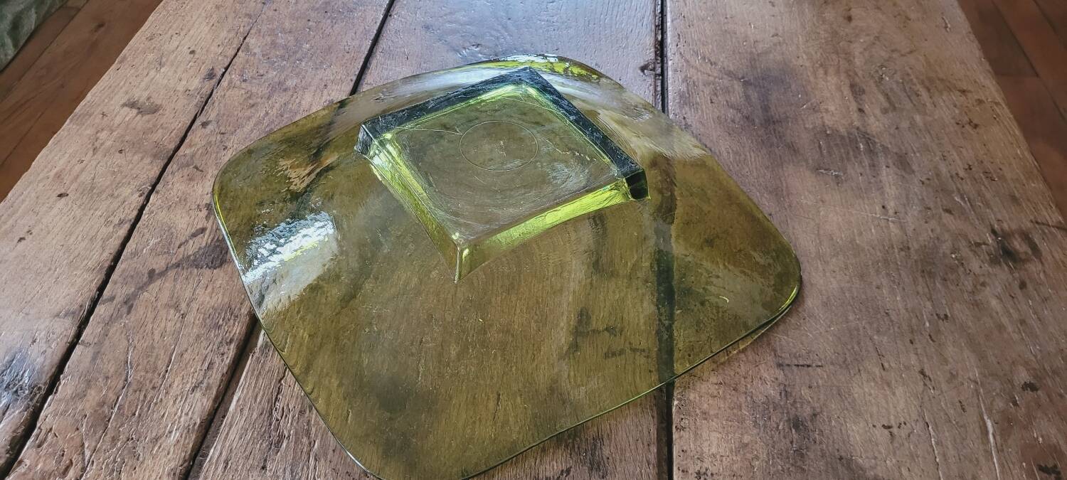 Dish, 80's glass cup