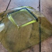 Plat , coupe en verre 80's