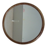 Miroir ovale bois doré ancien