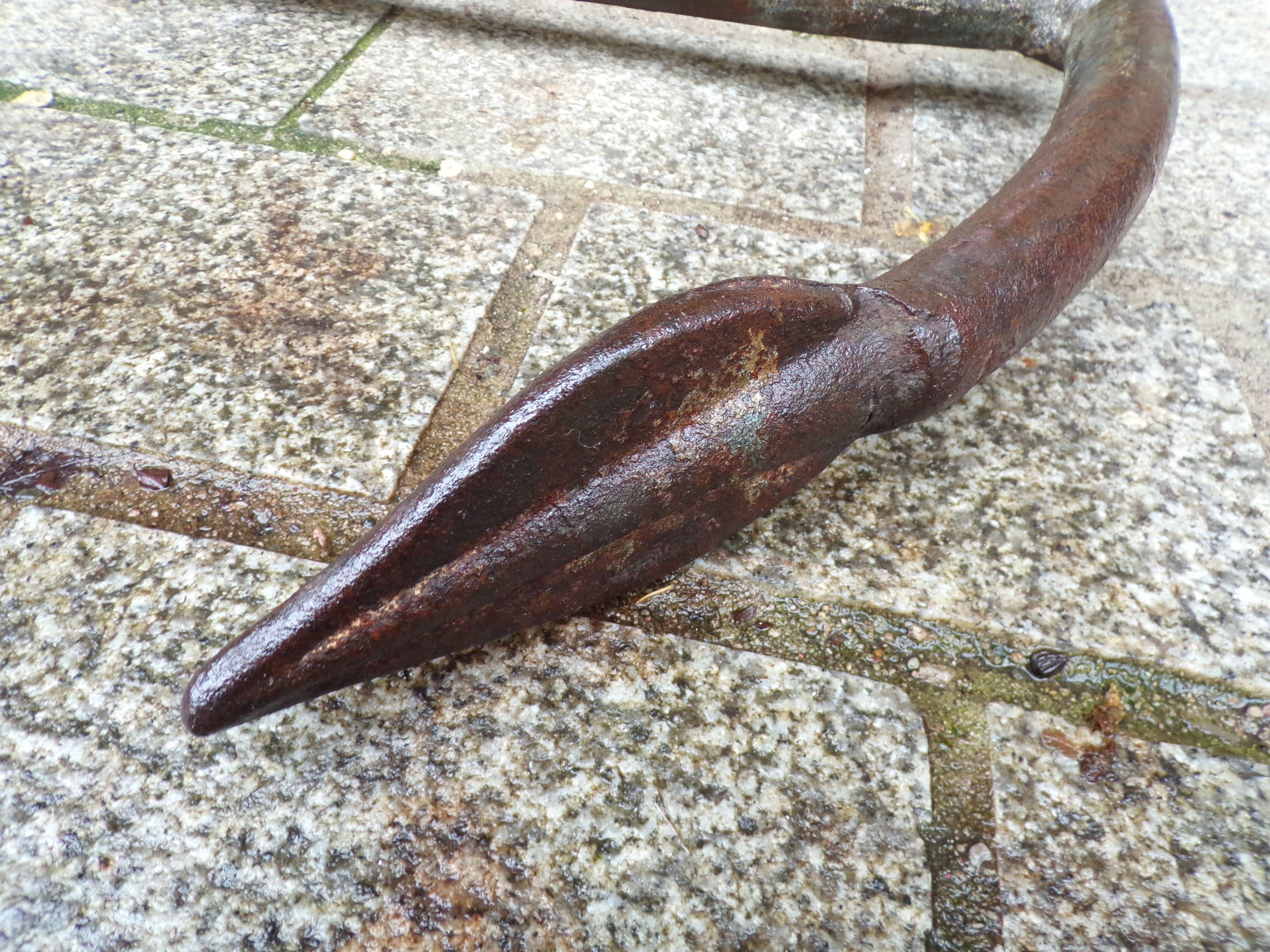 Ancienne ancre marine en fer forgé 90 cm