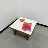 Modernist square coffee table in oak