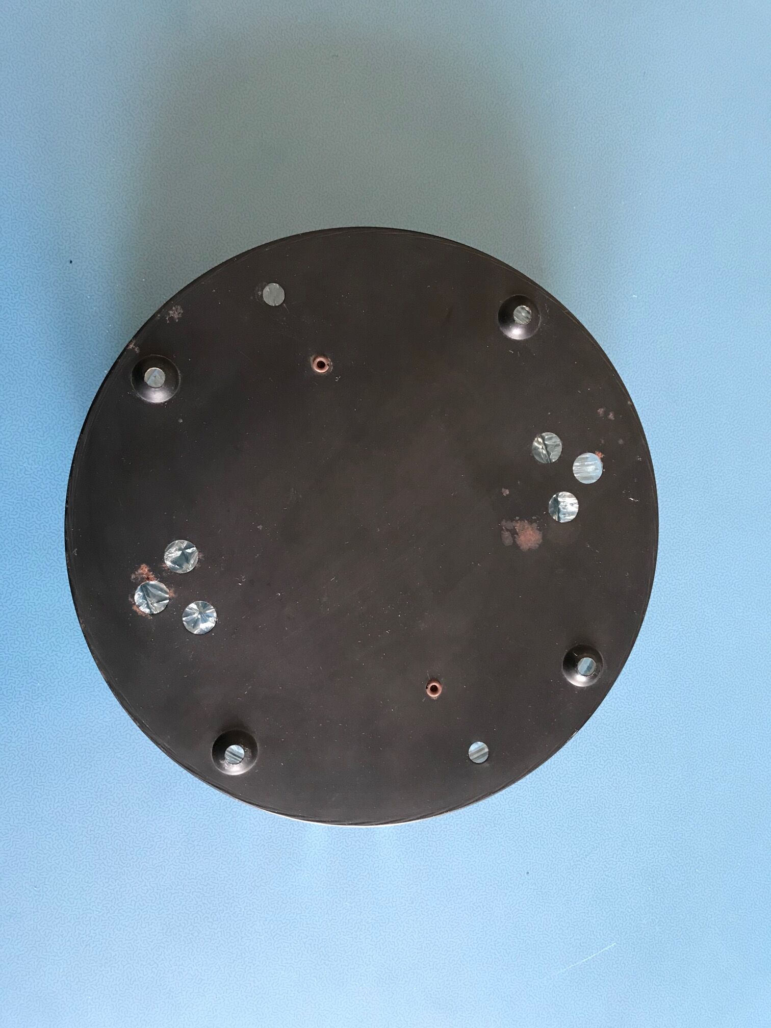 Round glass laminated ceiling light 1960