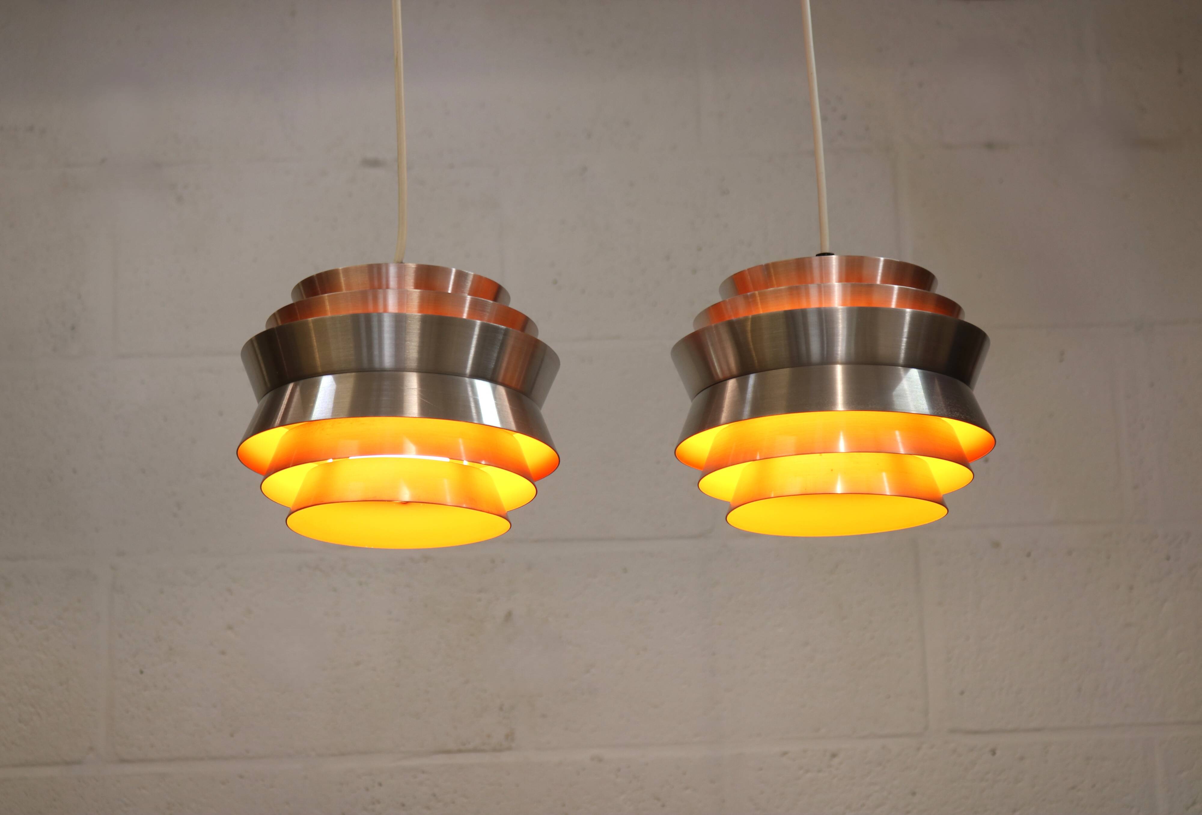Swedish pair of pendant lamps | carl thore pendel | 1970s
