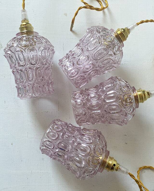 Lilac molded glass globe