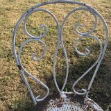 4 wrought iron garden chairs