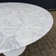 Original Knoll Tulip dining table in Carrara marble (120cm)