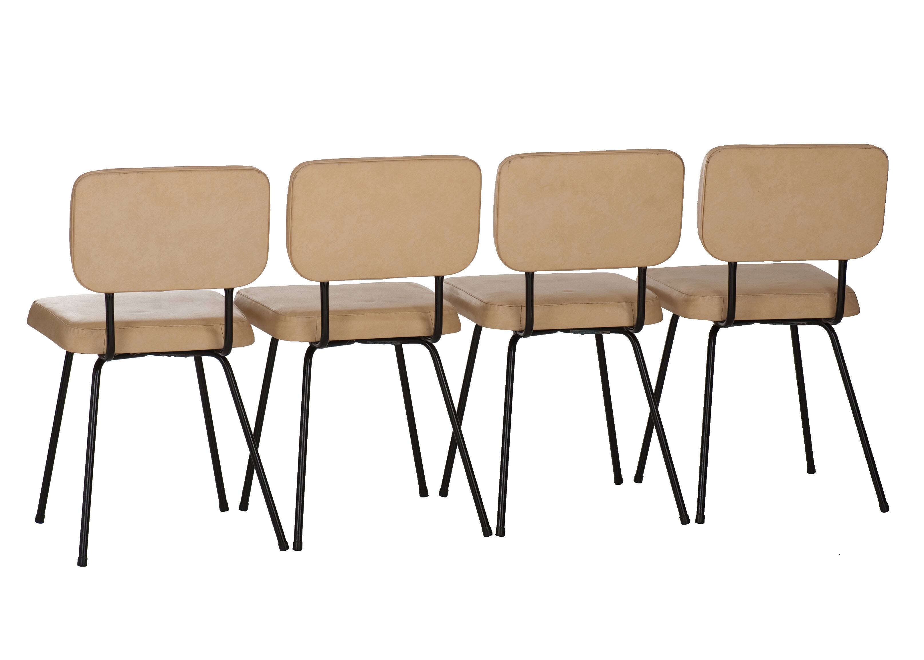 Set of 4 chairs by André Simard, Airborne, 1950