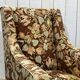 Fauteuil anglais des années 1930 à tissu fleurs