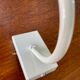 White metal wall light and opaline ball