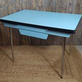 Blue Formica table