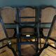 Set of 6 Roche Bobois folding chairs cannage dining room