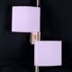White and brass asymmetrical appliques, with double opaline, France 1950's
