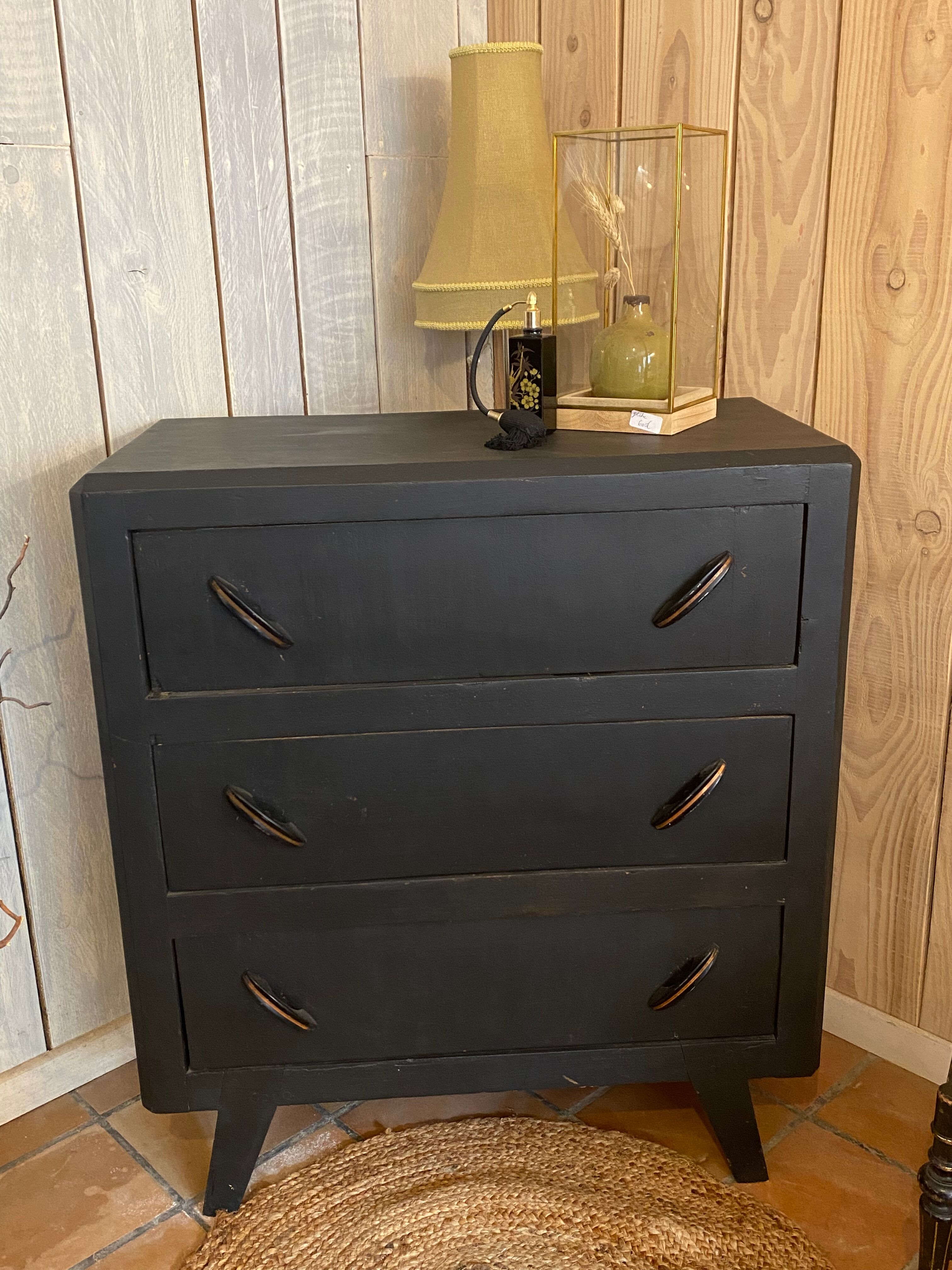 Vintage black dresser