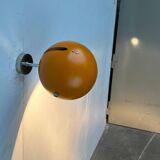 Mid-century Danish space age yellow ball wall lamps by Louis Poulsen, 1960s, set of 3.
