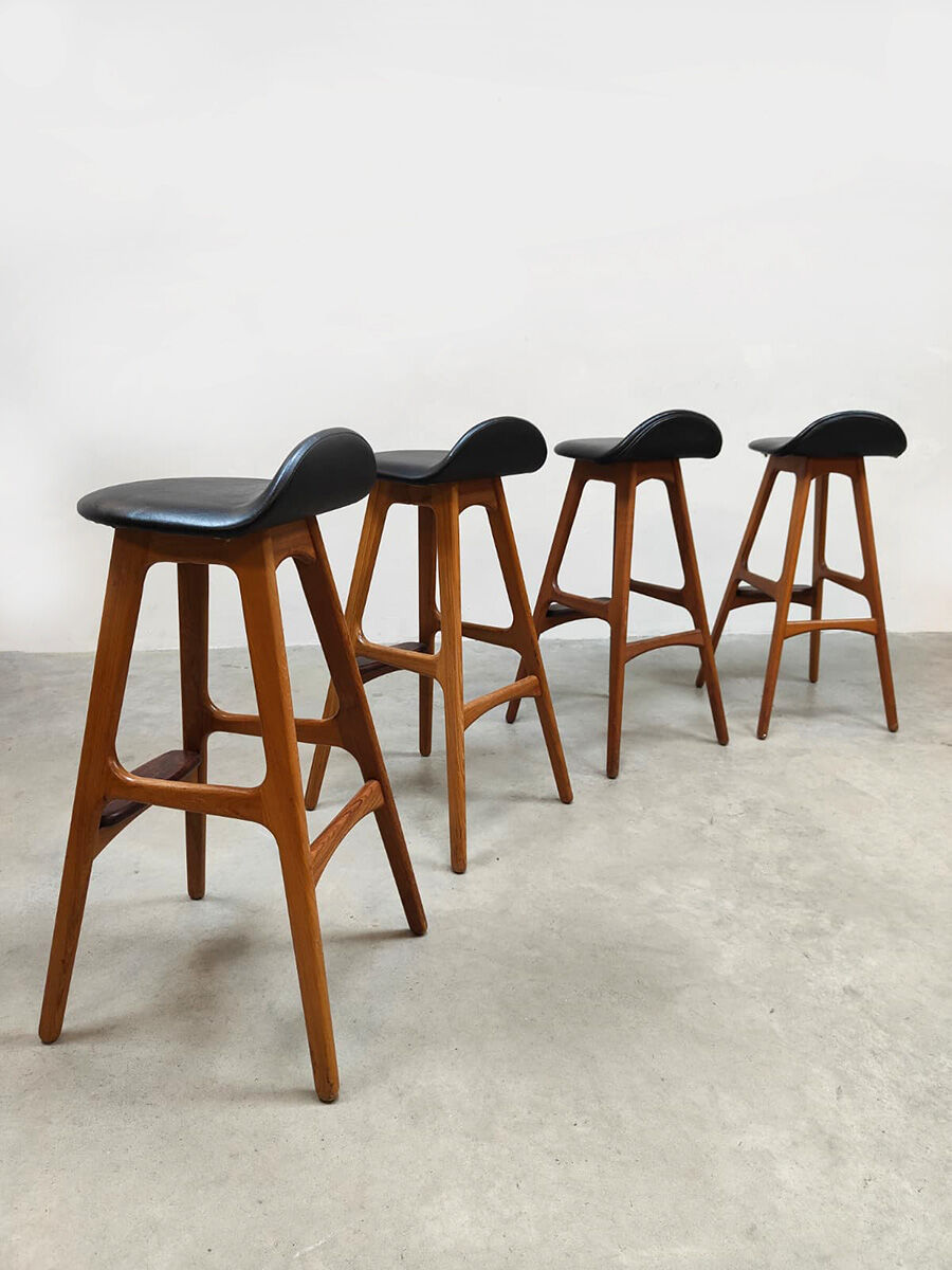 Rare Danish vintage design stools Erik Buch OD 61 Møbler