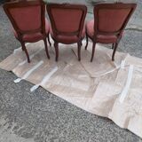 Set of 3 Louis Philippe style chair in walnut