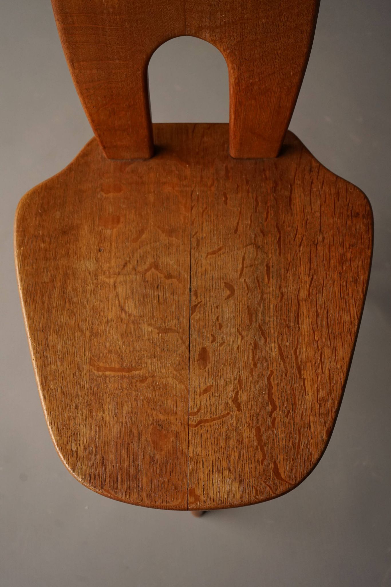 Italian oak accent chair, 1950s