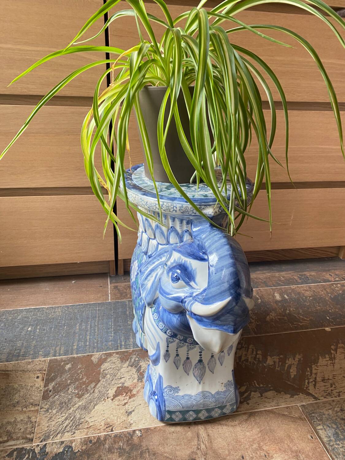 Glazed ceramic elephant