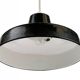 Enameled industrial pendant light. France 1950s