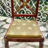 Solid mahogany chair, Restoration period, 19th century