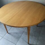 Vintage round table from the 60s with butterfly extension