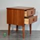 Danish beside tables in teck 2 drawers, scandinavian 1960