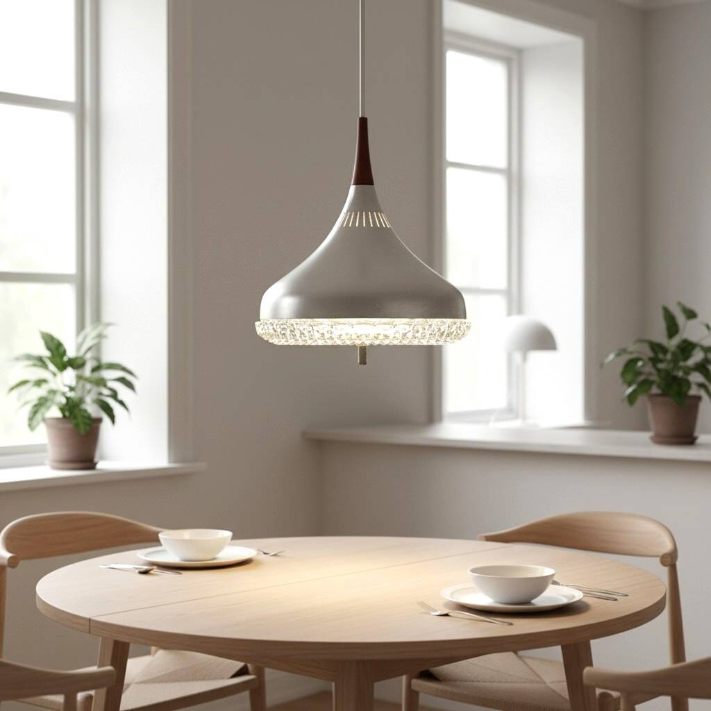 Scandinavian metal hanging lamp