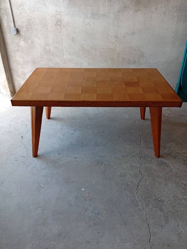 Checkerboard table 1960s Compass legs