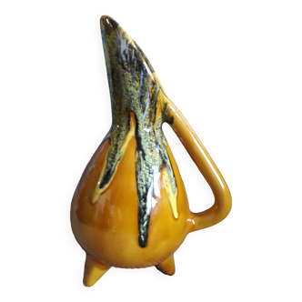 Vallauris ceramic tripod vase