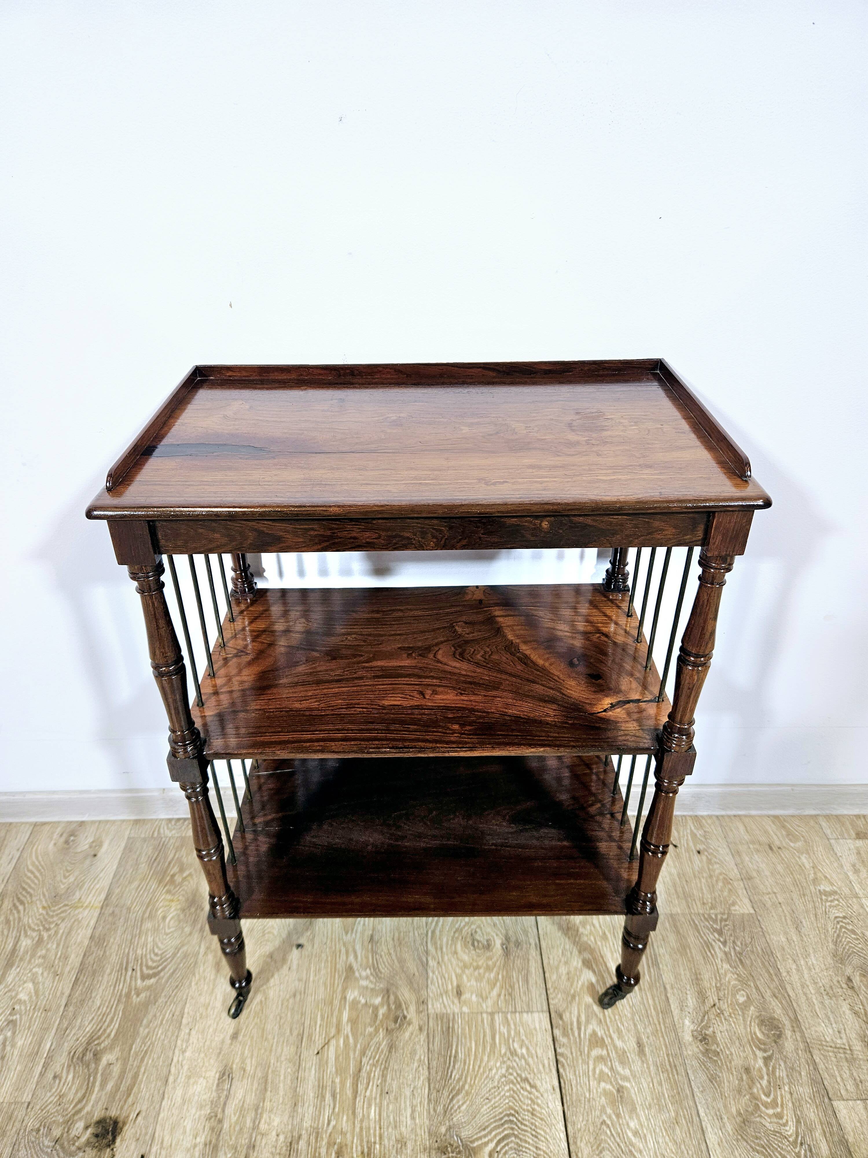 Étagère en polisandre Art Nouveau, début du 20e siècle