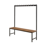 Bench and coat rack set