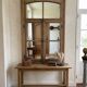 Eighteenth-century oak window mirror.