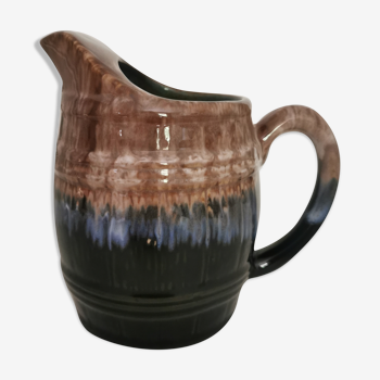 Enamelled ceramic pitcher by Alpho