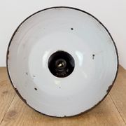 Industrial Black Enamel Factory Pendant Lamp, 1950s