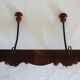 Wall coat rack 2 vintage hooks