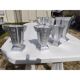 Set of aluminium vases from the 1930s.