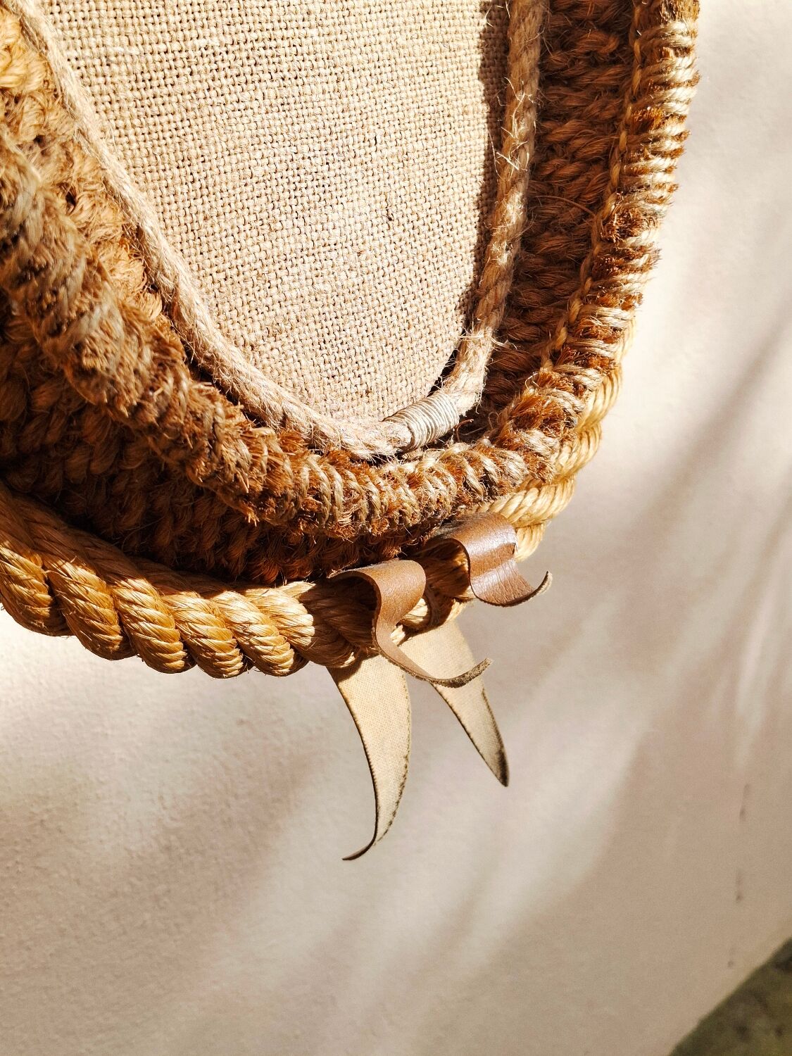 Rope mirror by Audoux-Minnet 1950