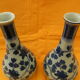 Pair of Asian porcelain vases. Blue décor.