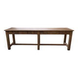Table de ferme, drapière en noyer, 1900