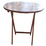 Table Bateau teck ovale bois repliable 1970 Table d'appoint en bois vendue à l'unité