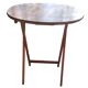 Oval teak wooden folding boat table 1970 Wooden side table sold individually