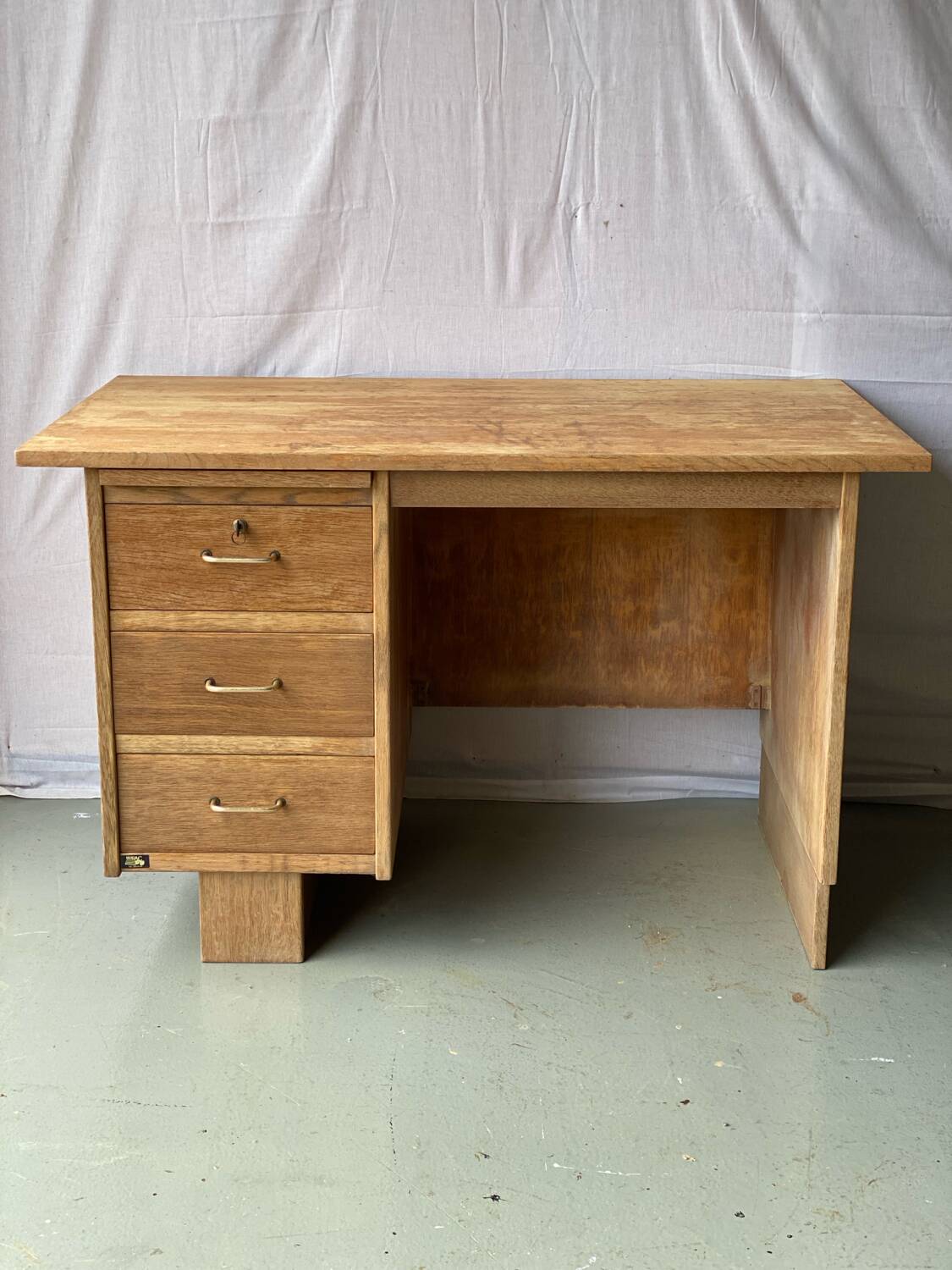 Vintage Burac desk from the 50s in renovated wood