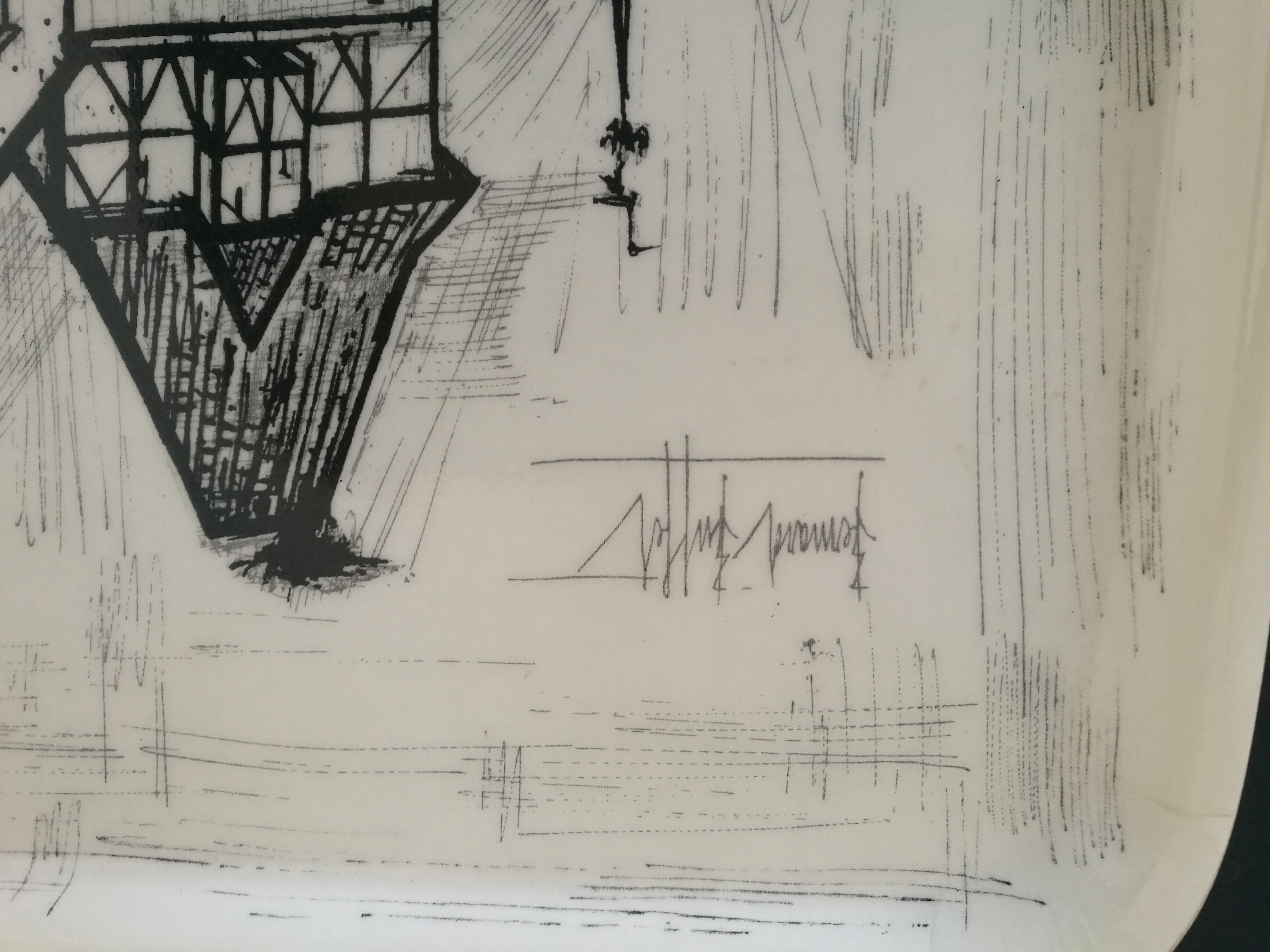 Fiberglass top 1970, drawing of Buffet