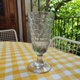 Absinthe glass decorated with nineteenth pastilles