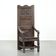 Unique 18th-century English oak wainscot chair with amazing woodcarving