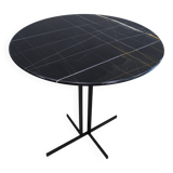 Table basse, d'appoint Natuzzi en marbre Sahara noir, Italie XXIème s.